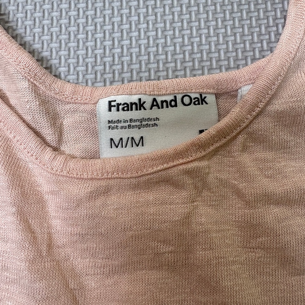 Frank and Oak linen pink tank top